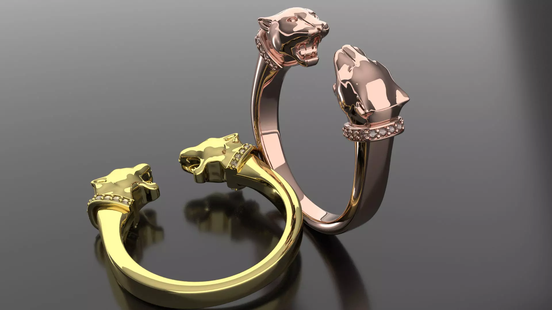 panther ring 3D print model_0