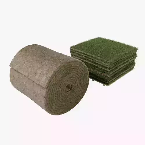 Grass Sod Stack and Roll