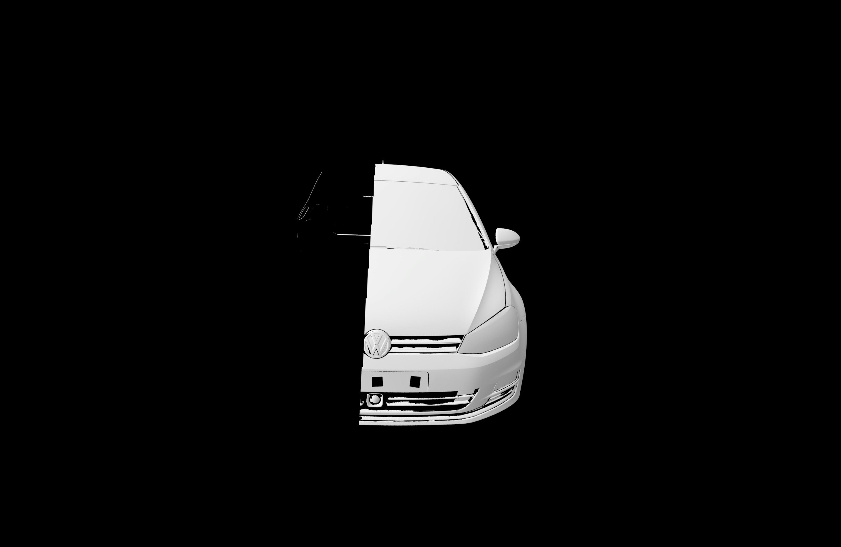 3D SCAN DATA VW GOLF 5DR MK7 EXTERIOR 3D model_3