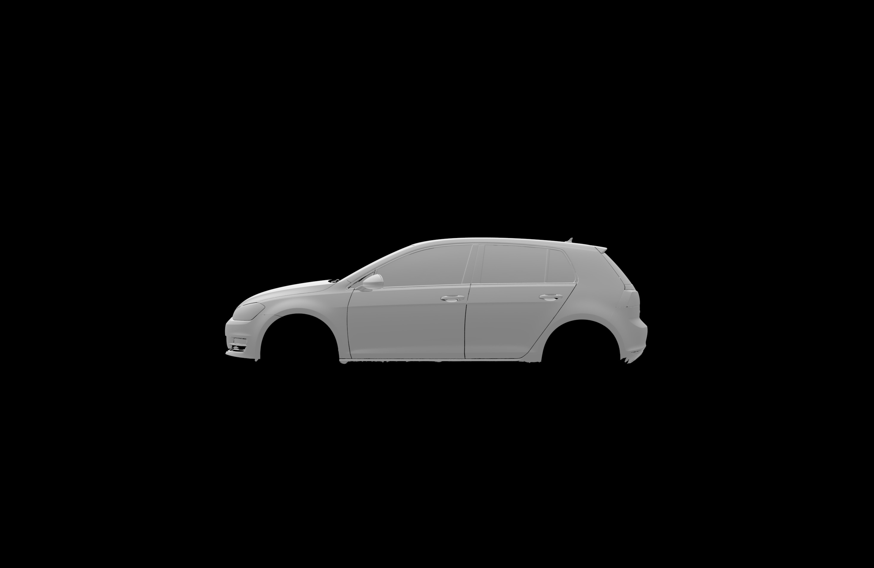 3D SCAN DATA VW GOLF 5DR MK7 EXTERIOR 3D model_1