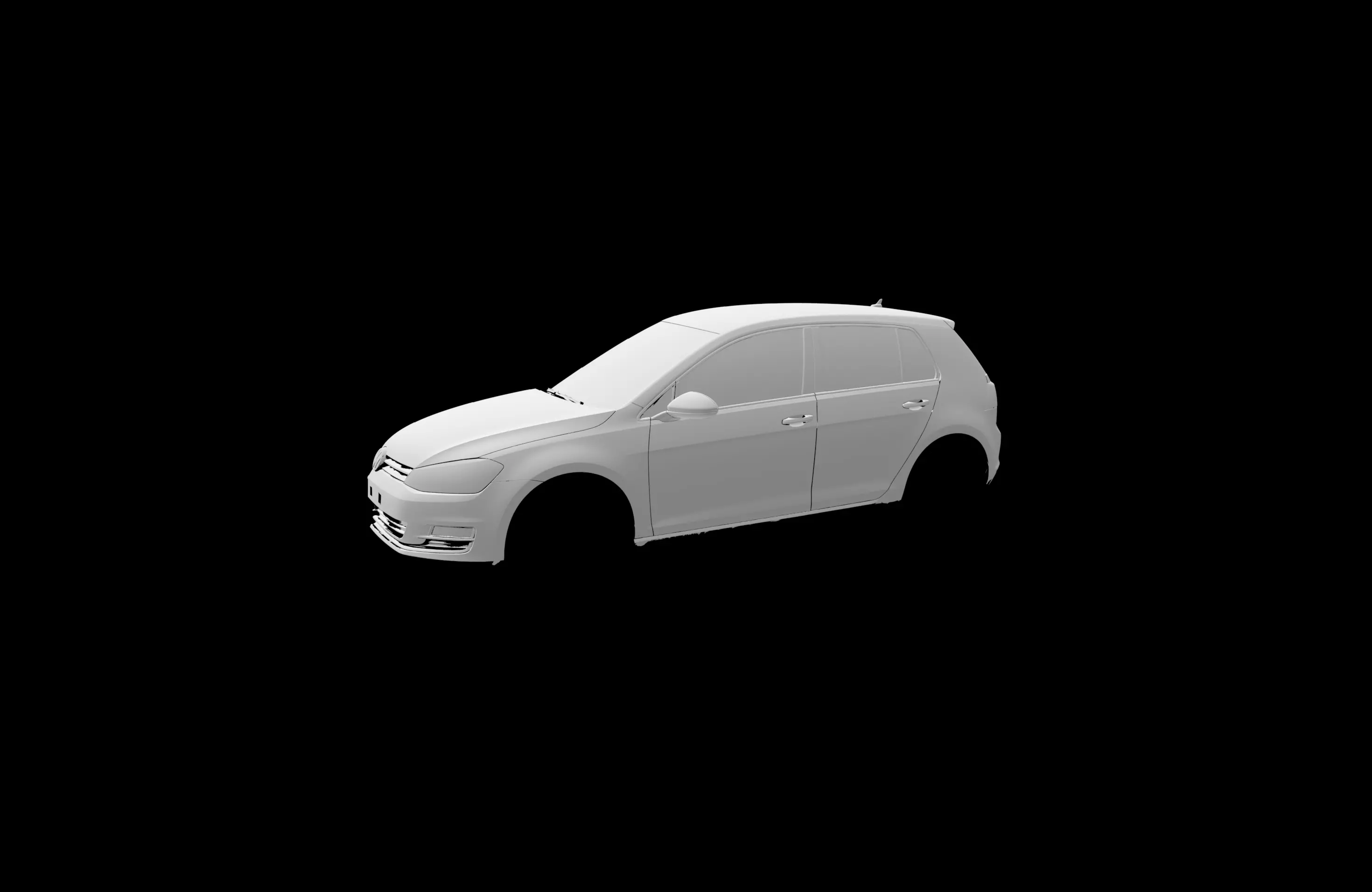 3D SCAN DATA VW GOLF 5DR MK7 EXTERIOR 3D model_0