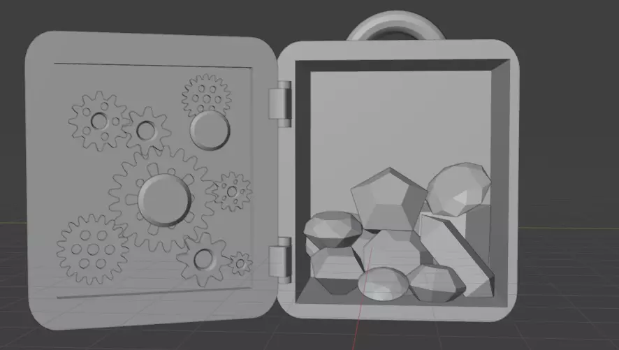 Gem-Filled Gear Box 3D model