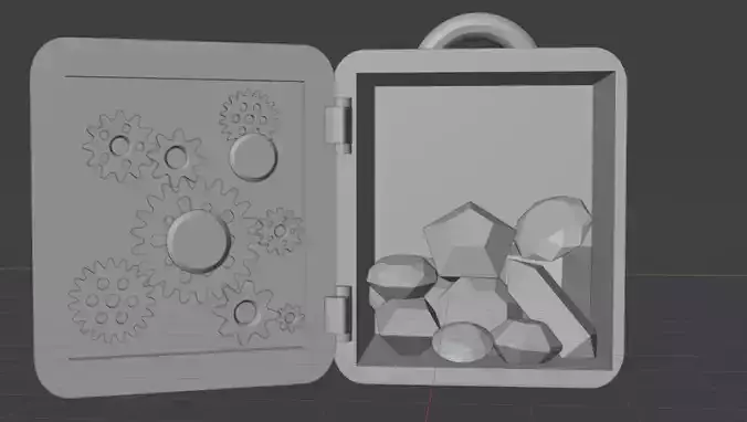 Gem-Filled Gear Box 3D model