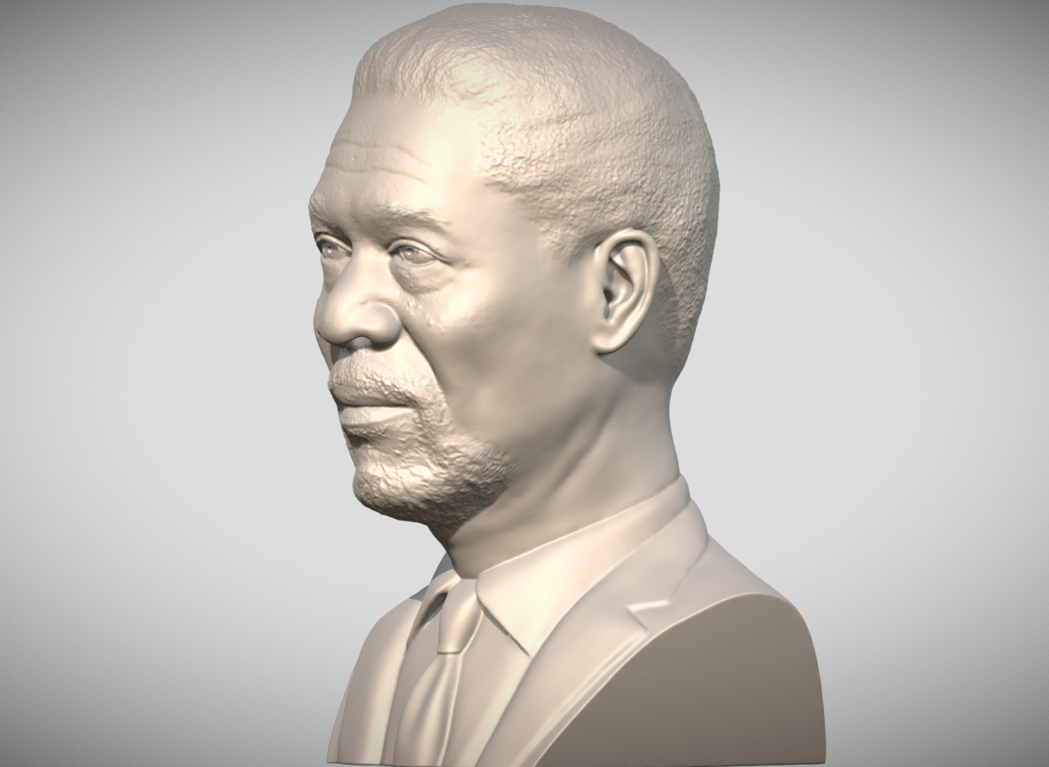 Morgan Freeman bust 3D print model_3