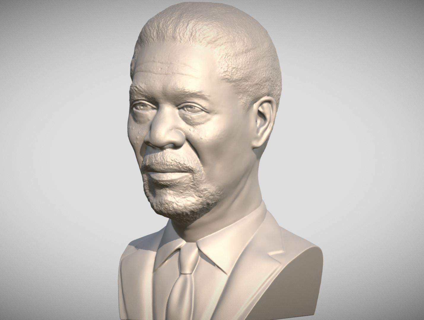Morgan Freeman bust 3D print model_2