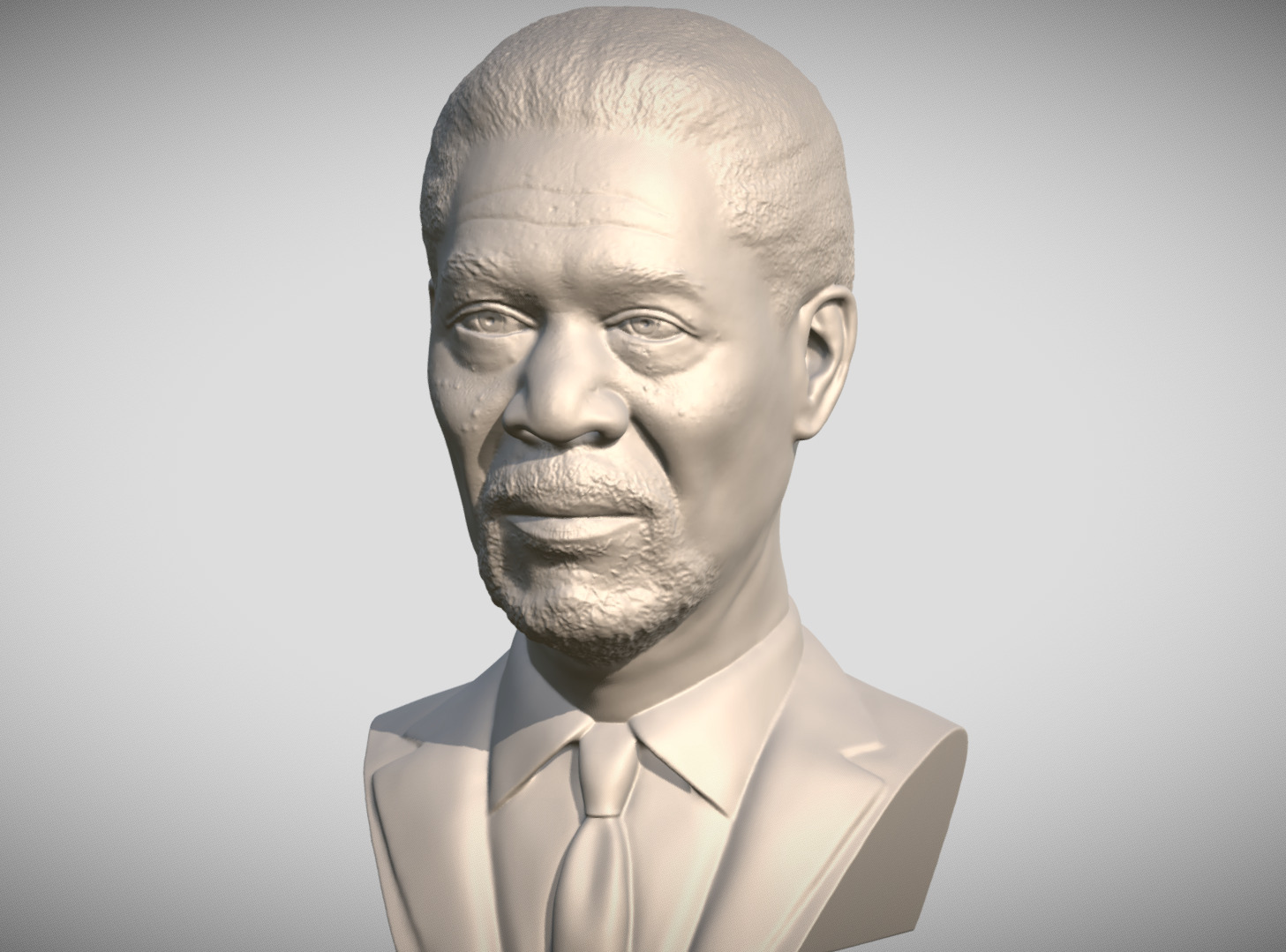 Morgan Freeman bust 3D print model_1