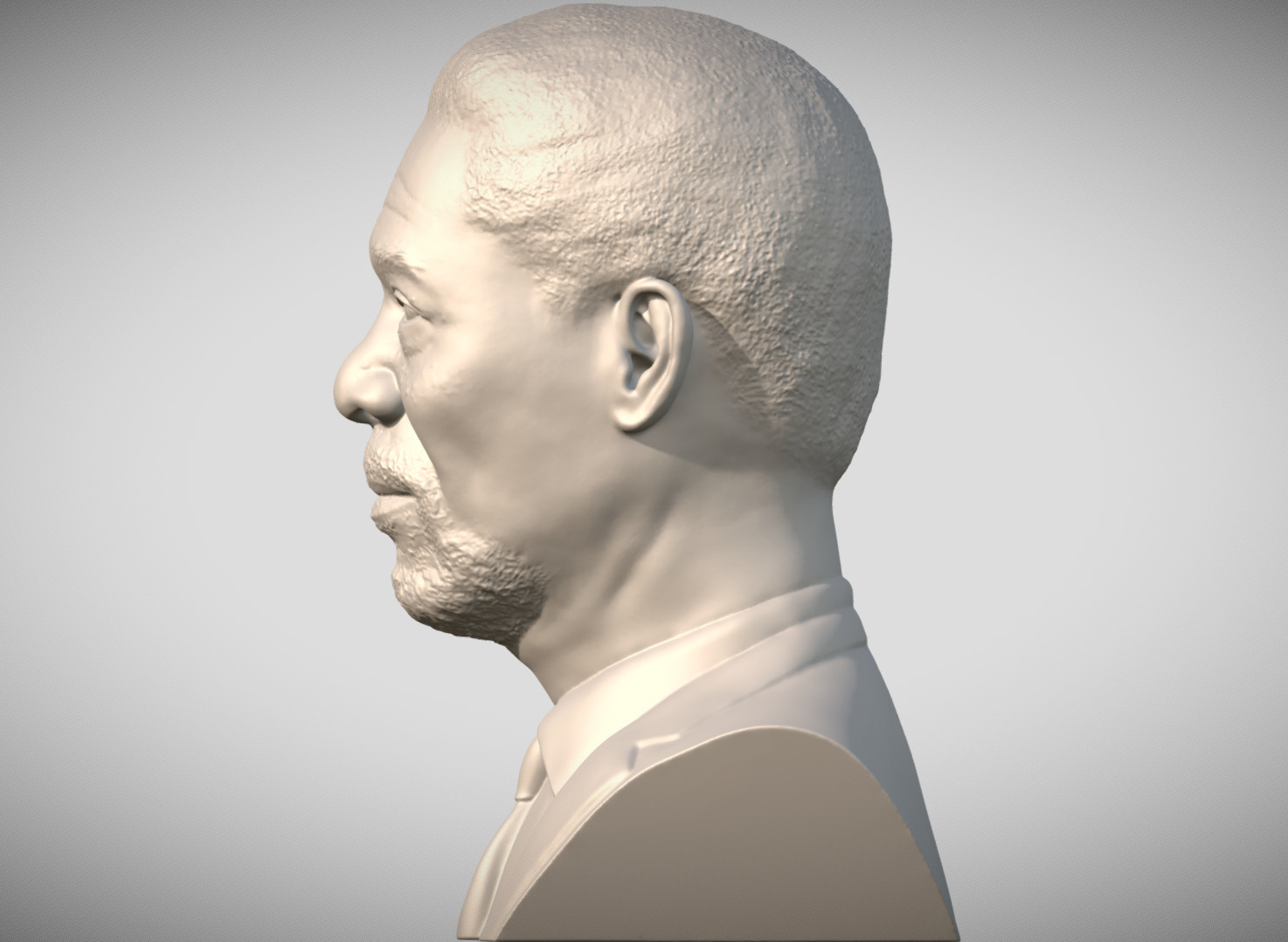 Morgan Freeman bust 3D print model_4