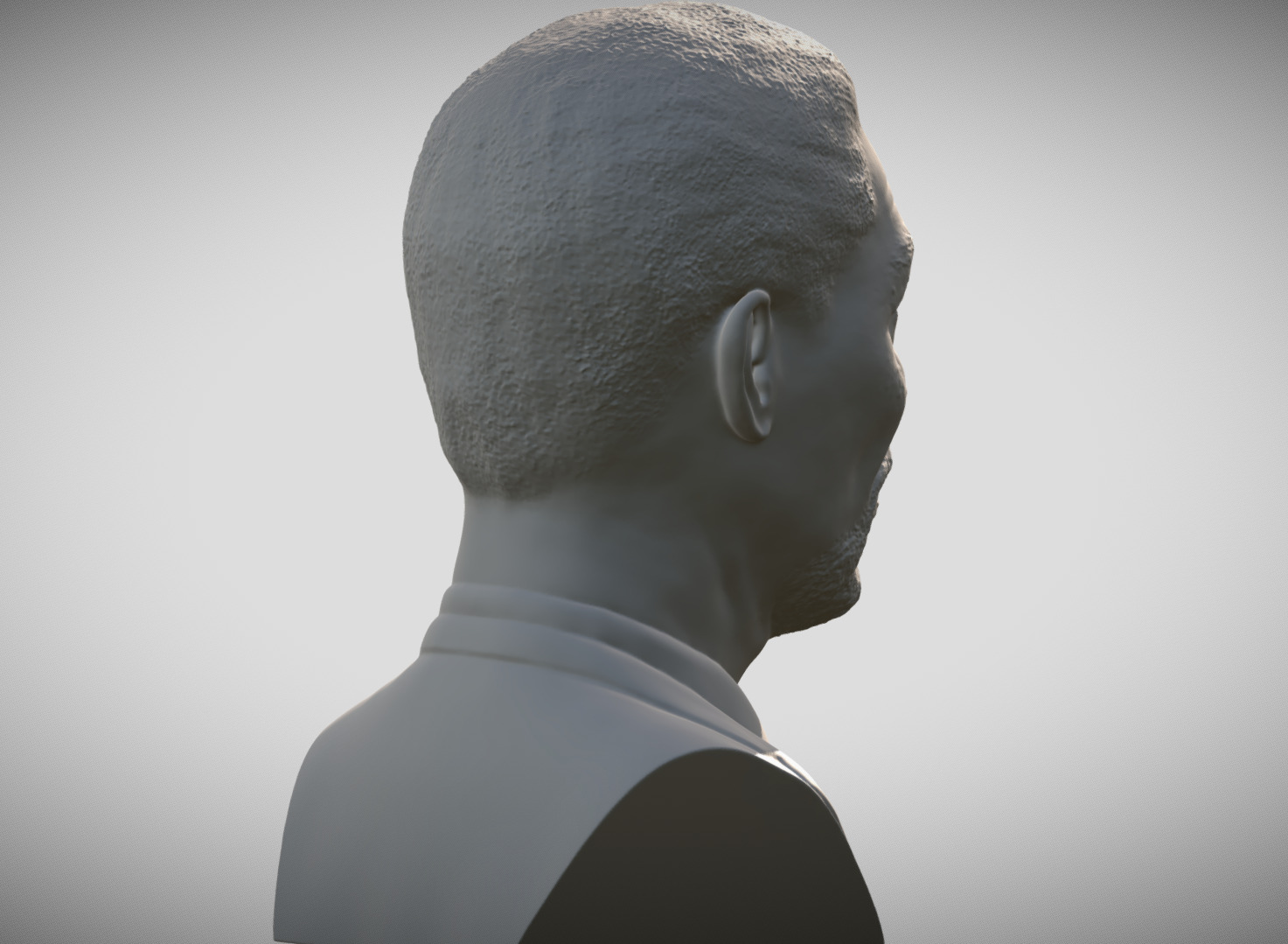 Morgan Freeman bust 3D print model_6