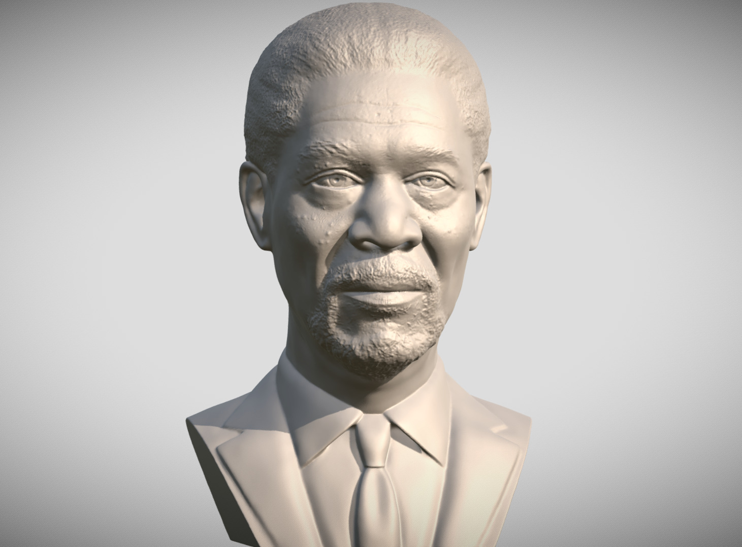 Morgan Freeman bust 3D print model_10