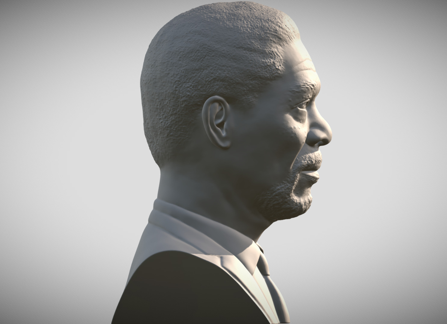 Morgan Freeman bust 3D print model_7