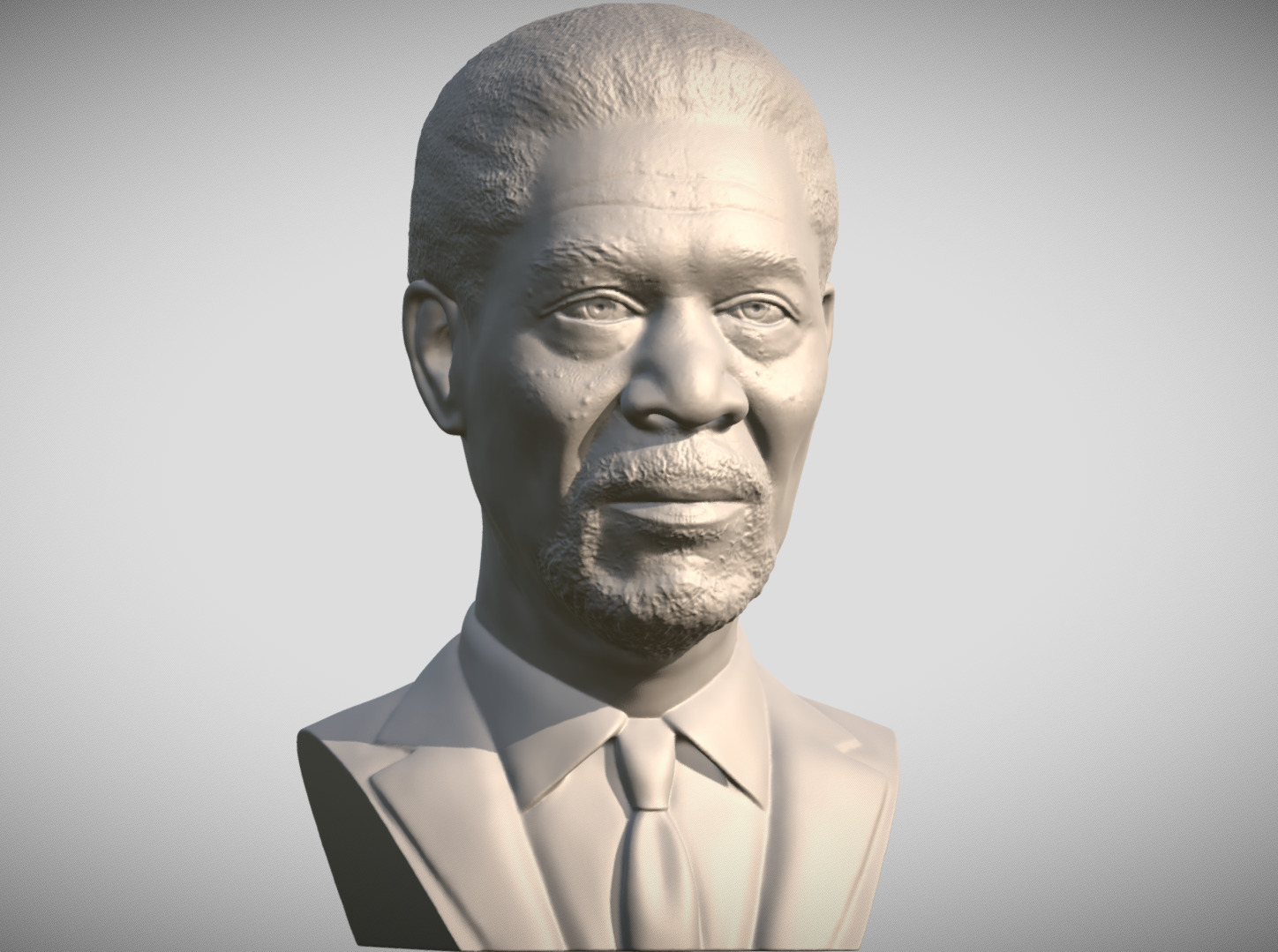 Morgan Freeman bust 3D print model_9