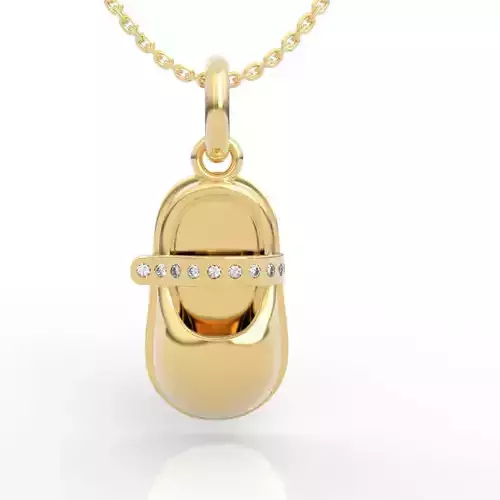 Diamond Mary Jane Pendant