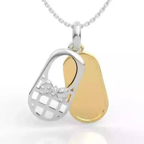 Diamond Bow Baby Charm Jewelry