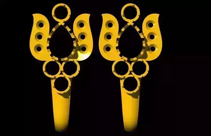 stud earrings 3dm file