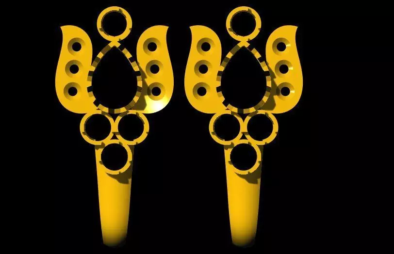 stud earrings 3dm file 3D print model_0