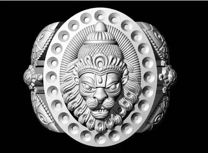 narsimha ring 3dm file 3D print model