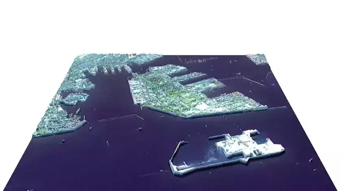 Port Island 3D model