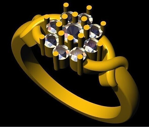 cluster ring 3dm file 3D print model