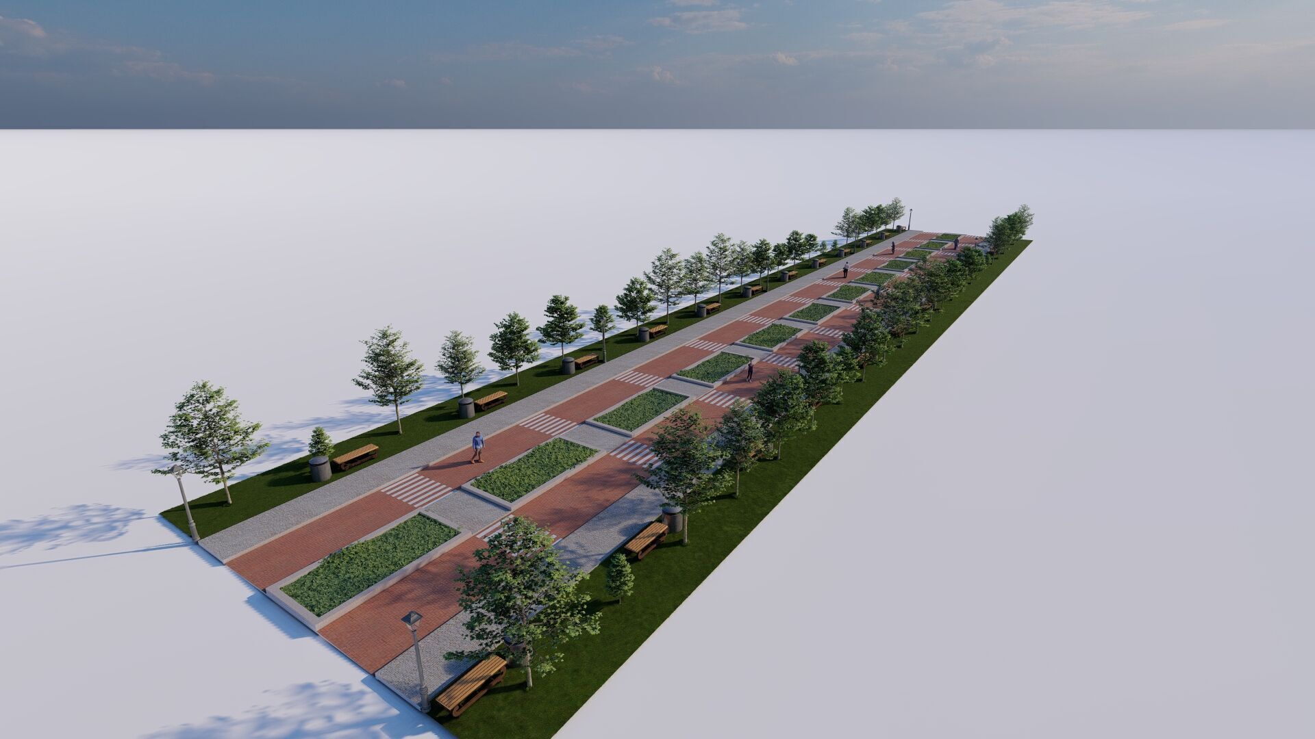 public park-Private Park Landscape 3D model_11