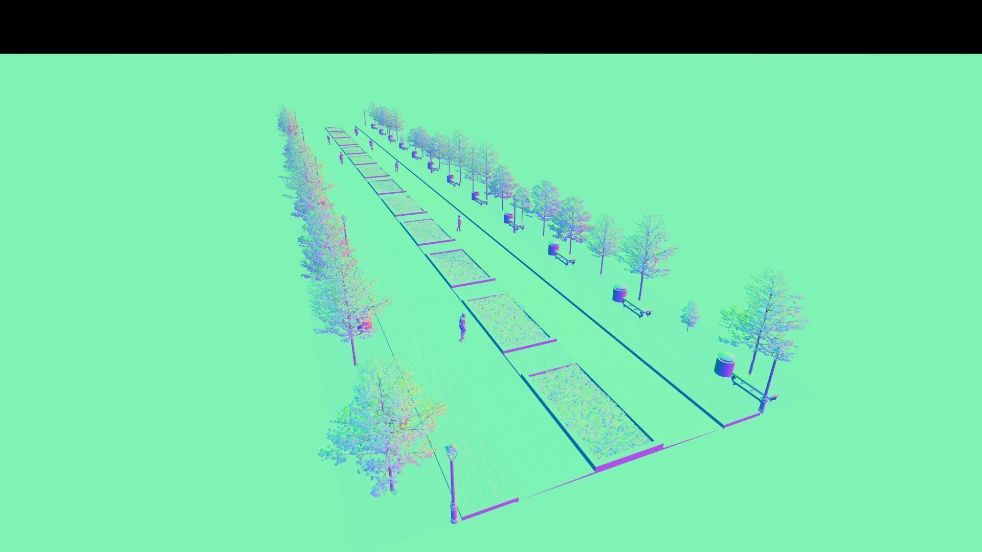 public park-Private Park Landscape 3D model_35