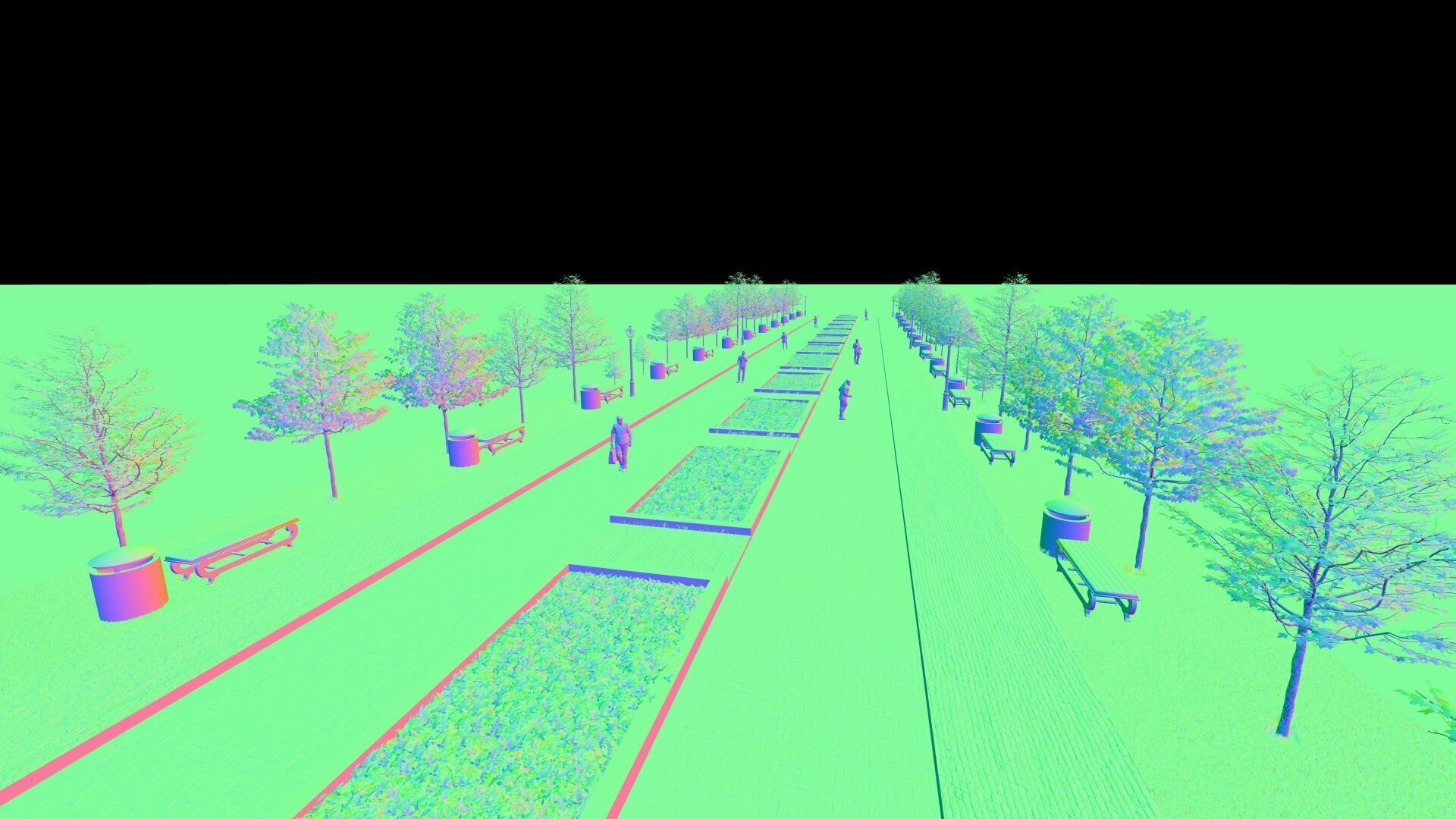 public park-Private Park Landscape 3D model_19