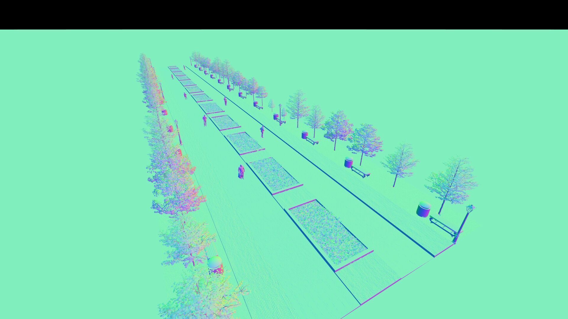 public park-Private Park Landscape 3D model_14