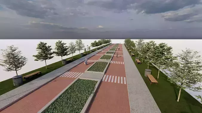 public park-Private Park Landscape 3D model public park-Private Park Landscape 3D model