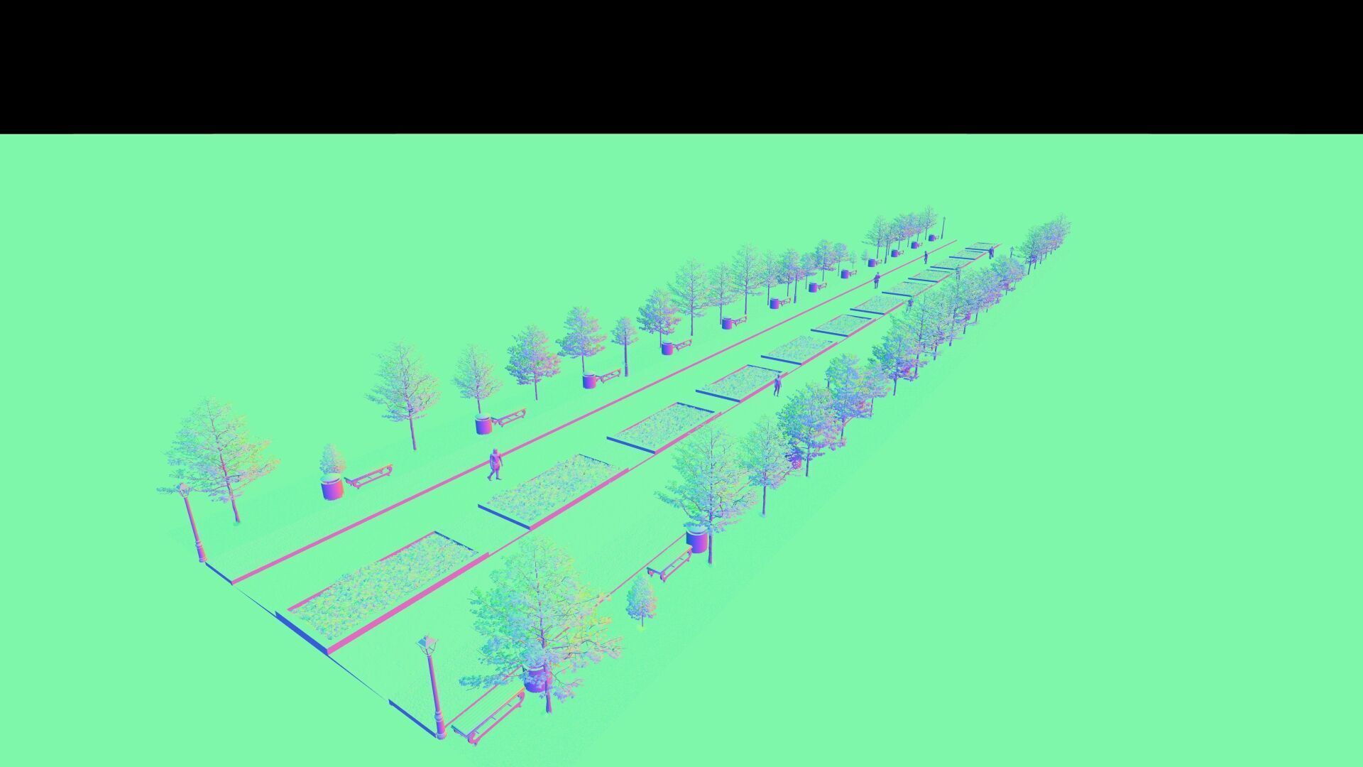 public park-Private Park Landscape 3D model_33