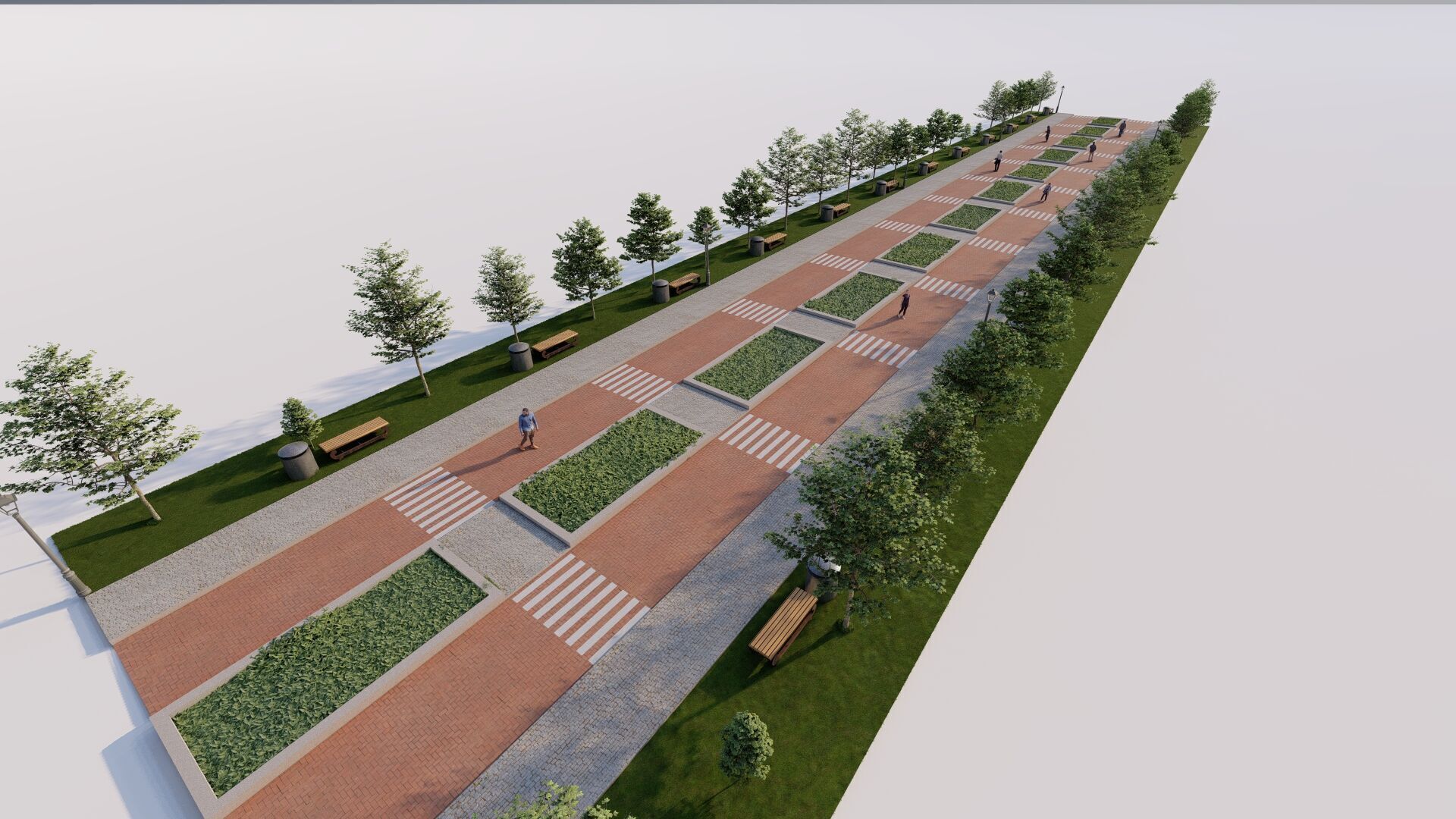 public park-Private Park Landscape 3D model_9