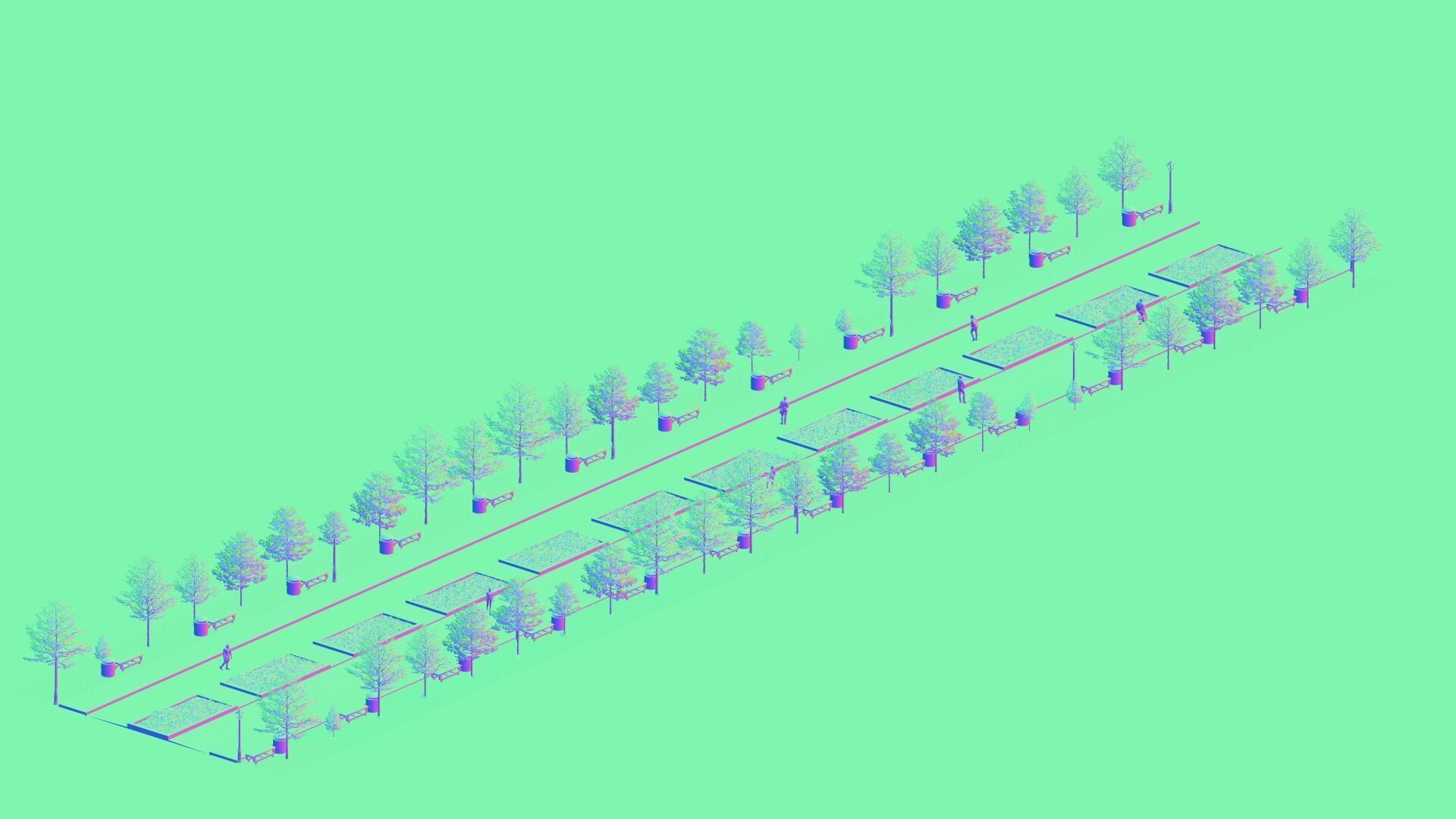 public park-Private Park Landscape 3D model_29