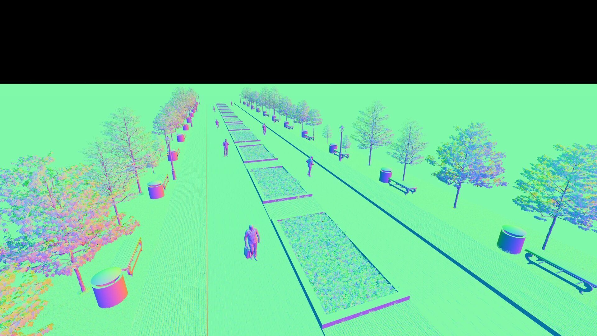 public park-Private Park Landscape 3D model_21