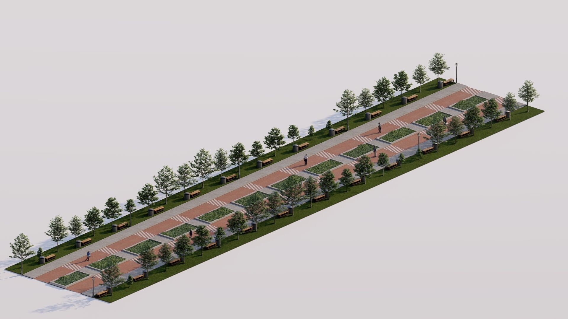 public park-Private Park Landscape 3D model_2