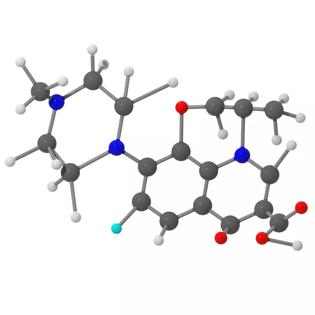Ofloxacin Molecular Structure 3D print model