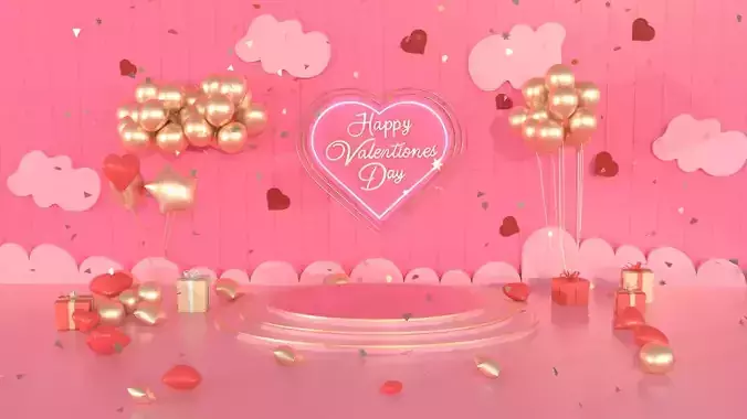 Valentines day 3D model