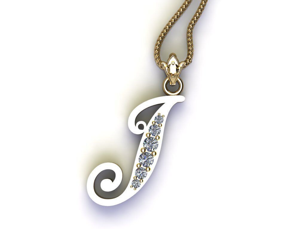 Fancy Font Style Pendant I 3D print model_2