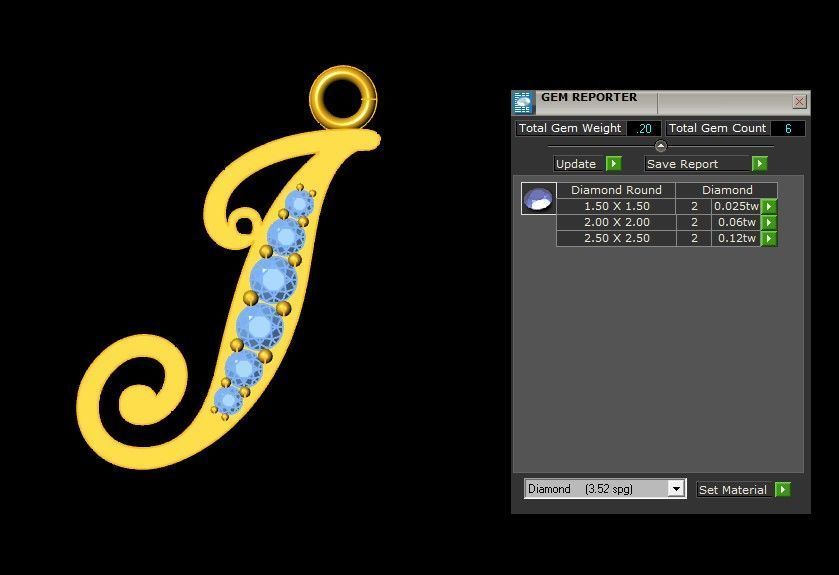 Fancy Font Style Pendant I 3D print model_1