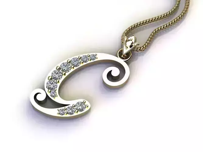 Fancy Font Style Pendant G