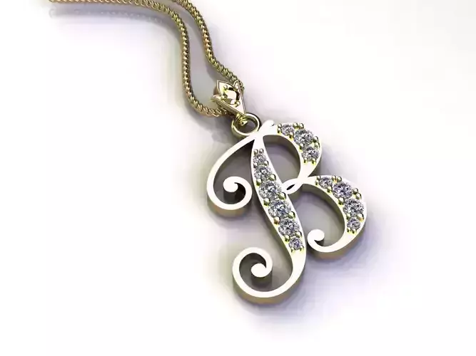 Fancy Font Style Pendant B