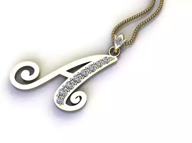 Fancy Font Style Pendant A