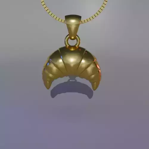 Croissant pendant 3D print model