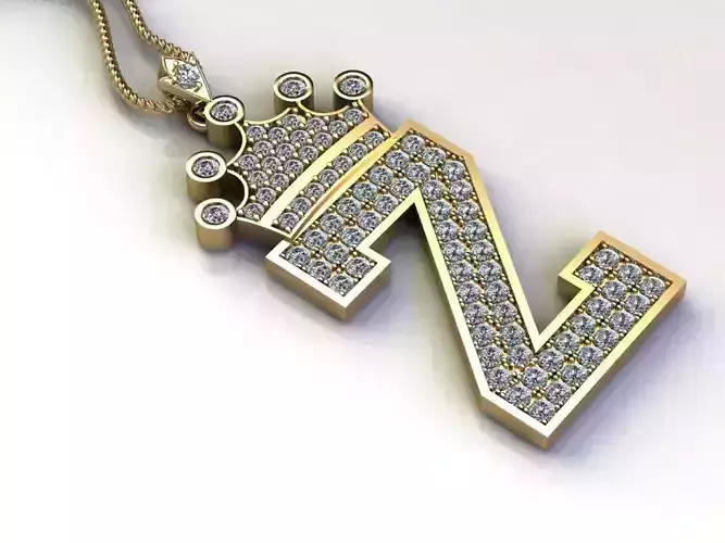 Diamond Font Style Pendant Z