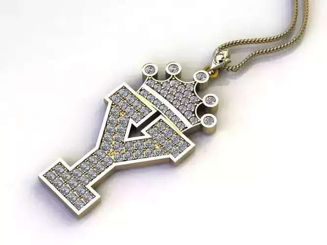 Diamond Font Style Pendant Y