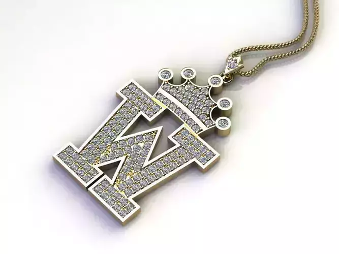 Diamond Font Style Pendant W