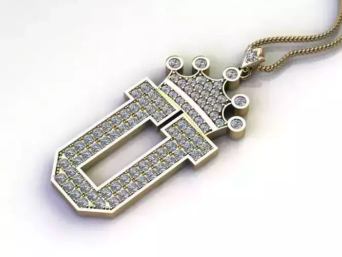 Diamond Font Style Pendant U