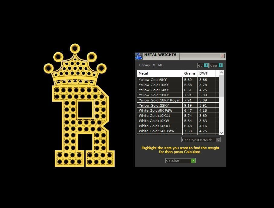 Diamond Font Style Pendant R 3D print model_5