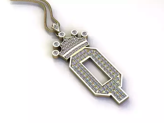 Diamond Font Style Pendant Q