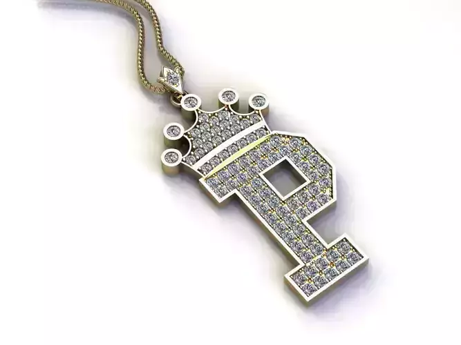 Diamond Font Style Pendant P