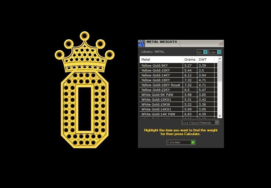 Diamond Font Style Pendant O 3D print model_5