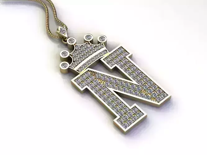 Diamond Font Style Pendant N
