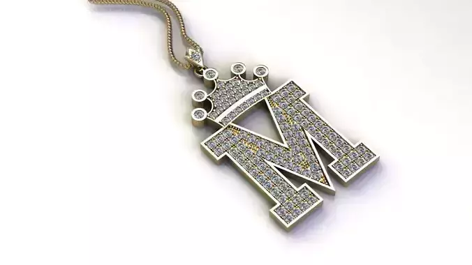 Diamond Font Style Pendant M